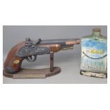(2) Whiskey Decanters-1968 Ezra Brooks Flintlock