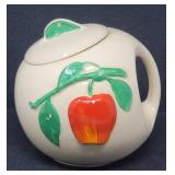 Pippin USA Pottery Red Apple Cookie Jar