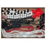 (6) Statement Bead Necklaces, 8 Pairs Earrings &