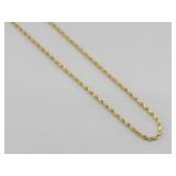 14K Gold 12" Twisted Rope Necklace Chain 4.9g