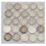 (25) 1947-1964 Roosevelt 90% Silver Dimes