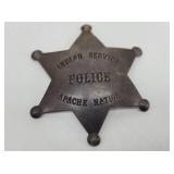 Police Badge Indian Service Apache Nation