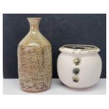 (2) Handmade Pottery Vases by Elly ...