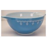 PYREX 442 Snowflake Garland Blue Mixing Bowl