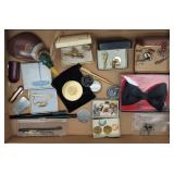 Stamp Collection, Cuff Links, Leather Strop / ...