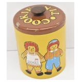 Ransburg Raggedy Ann & Andy Metal Cookie Tin