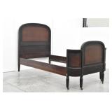 Walnut Twin Bed Headboard/Curved Footboard/Rails
