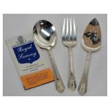 (3pc) Royal Saxony Silverplate Utensil Serving Set