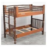 Old Hickory Rustic Log Bunk Bed
