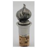 Pewter Garlic Bulb Bottle Stopper