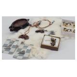 Various Animal Items: Figurines, Dish, Danglers,