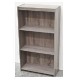 Weathered Gray 3 Shelf Bookcase