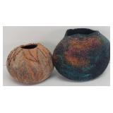 (2) Artisan Woven Bowls Local Artisan Elly Young