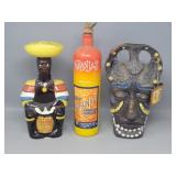 (3) Decanters - OLD OAK RUM, Naranjas Curacao ...