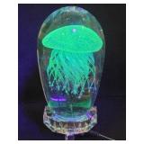 LED Lighted Base Jellyfish Glass Paperweight