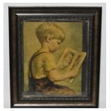 James Chapin Portrait BOY WITH BOOK Print 1940