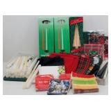 Assorted Holiday Napkins & Candles