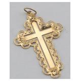 14K Gold Delicate Cross Pendant - .477 g