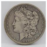 1890-O Morgan Silver Dollar - F