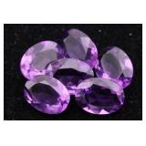 (6) Purple Spinel Oval Gemstones - 1.167 gtw