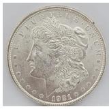 1921-P Morgan Silver Dollar - AU