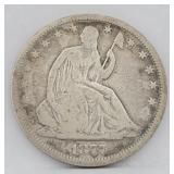 1877-S Seated Liberty 90% Silver Half Dollar