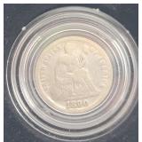 1890 Seated Liberty 90% Silver Dime w/ Case