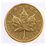 1/4 Oz Fine Gold 1985 Canada $10 Maple Leaf Coin