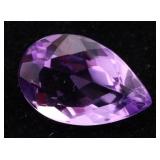 Amethyst Pear Gemstone - 0.836 g