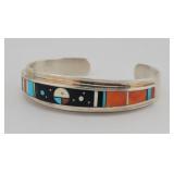Signed Harold Smith Sterling & Gemstone Inlay ...