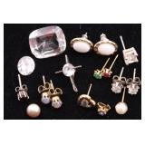 Gemstone Earrings + Cushion & Round Gemstones