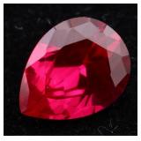 Ruby Pear Gemstone - 0.374 g