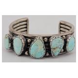 M. Guerro Sterling & Turquois Cuff Bracelet