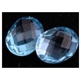 (2) Blue Sapphire Oval Gemstones - 1.383 gtw