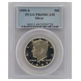 1999-S Silver Kennedy Half Dollar - PCGS PR69DCAM