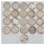 (21) 1902-1925 Great Britain Silver 3 Pence Coins