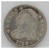 1930 Capped Bust 89% Silver Dime 10C