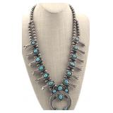 Squash Blossom Silver & Turquoise Necklace