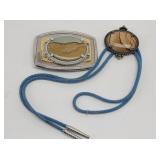 Agate Western-Style Bolo Tie + Belt Buckle