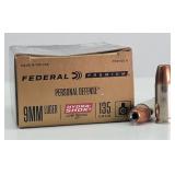 (20rd) 9mm Luger Hydra-Shok JHP Federal Ammo