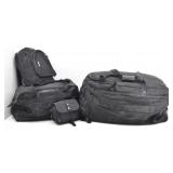 Assorted Black Duffel Bags + Backpack