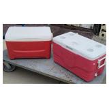 (2) Coolers: Coleman & Igloo