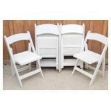 (9) White Plastic Folding Chairs