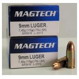 (67rd) 9mm Luger FMJ Magtech Ammo