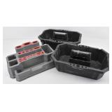 (3) Husky Tool Storage Tote Trays Organizers