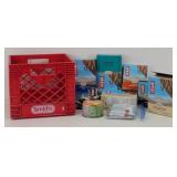 Butane Stove, Various Clif Bars & Milk Crate