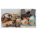 Eclectic Decor Lot: Zany Fish Canisters