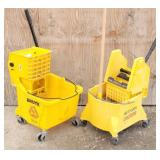 (2) Commercial Mop Buckets w/ Wringers