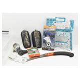 Outdoor Survival Kit: Rain Gear, Light, Compass,..