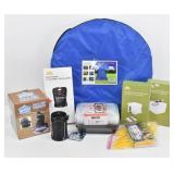 Camping Gear incl: Pop-up Tent, Camp Shower, ...